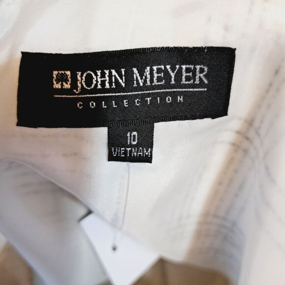 John Meyer Collection Cream Black Tweed Plaid Dress Size 10 New - Picture 6 of 7